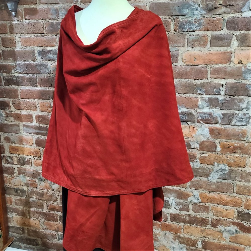 Red Suede Ruana - Picture 3 of 6